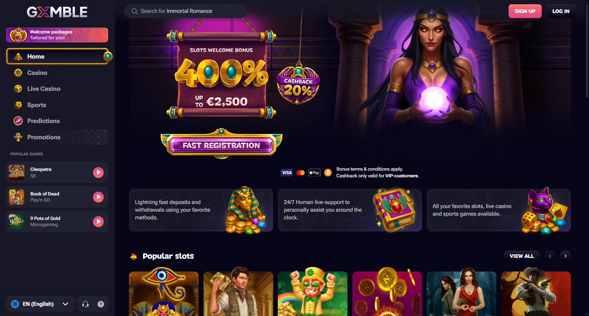 Gxmble homepage